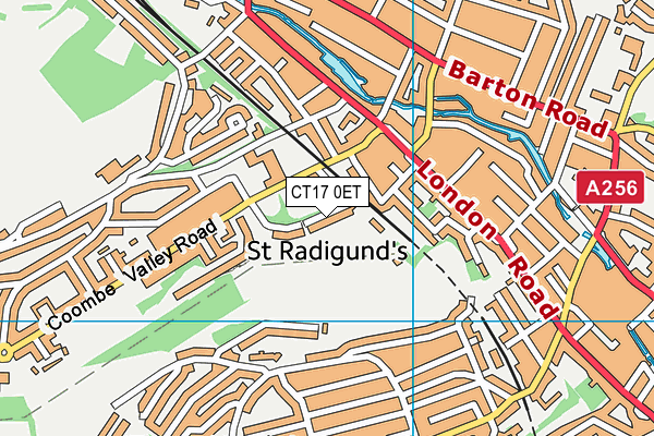 CT17 0ET map - OS VectorMap District (Ordnance Survey)