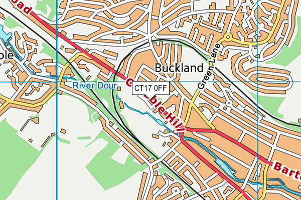 CT17 0FF map - OS VectorMap District (Ordnance Survey)