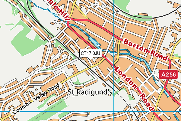 CT17 0JU map - OS VectorMap District (Ordnance Survey)