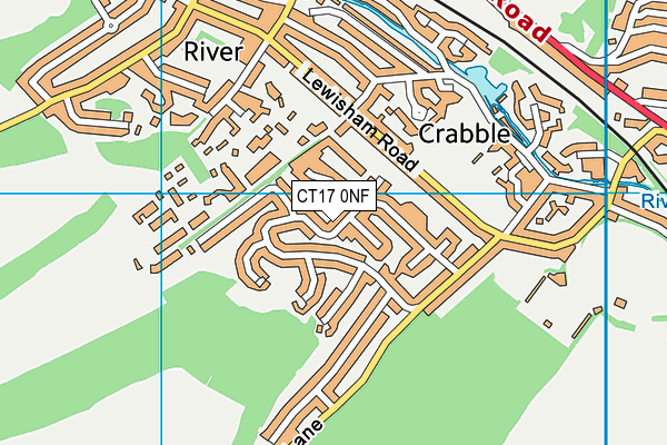 CT17 0NF map - OS VectorMap District (Ordnance Survey)