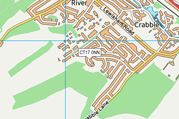 CT17 0NN map - OS VectorMap District (Ordnance Survey)