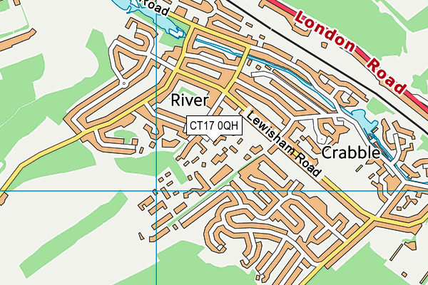 CT17 0QH map - OS VectorMap District (Ordnance Survey)