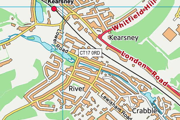 CT17 0RD map - OS VectorMap District (Ordnance Survey)