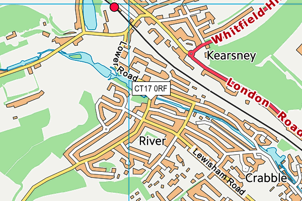 CT17 0RF map - OS VectorMap District (Ordnance Survey)