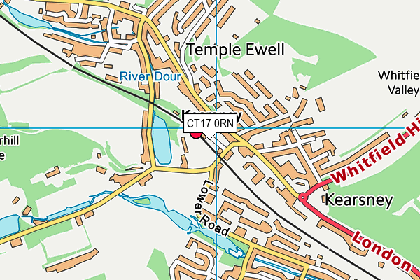 CT17 0RN map - OS VectorMap District (Ordnance Survey)