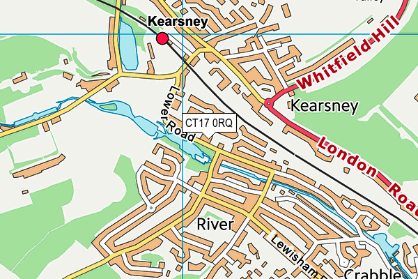 CT17 0RQ map - OS VectorMap District (Ordnance Survey)