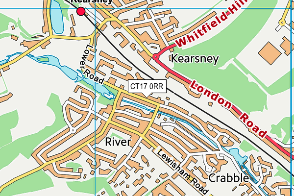 CT17 0RR map - OS VectorMap District (Ordnance Survey)