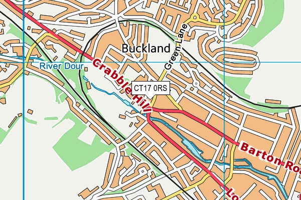 CT17 0RS map - OS VectorMap District (Ordnance Survey)