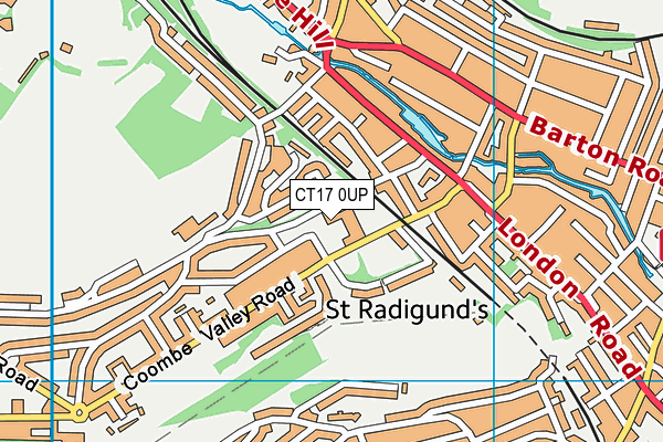 CT17 0UP map - OS VectorMap District (Ordnance Survey)