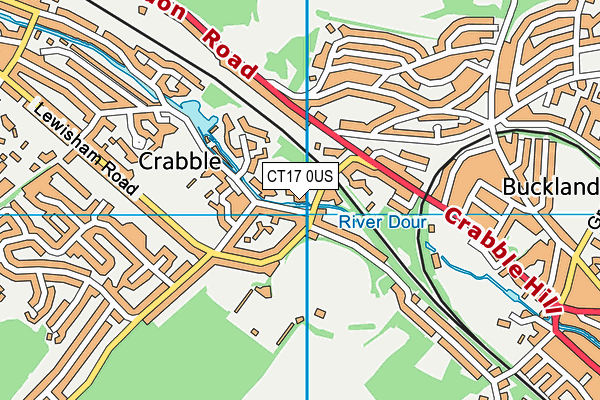 CT17 0US map - OS VectorMap District (Ordnance Survey)