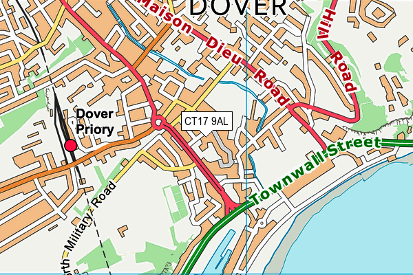 CT17 9AL map - OS VectorMap District (Ordnance Survey)