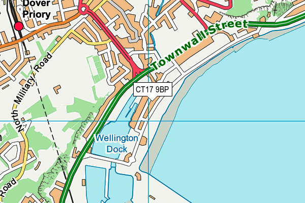 Dover Marina Hotel & Spa map (CT17 9BP) - OS VectorMap District (Ordnance Survey)