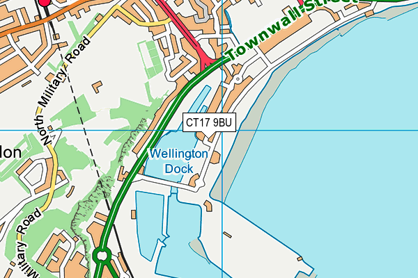 CT17 9BU map - OS VectorMap District (Ordnance Survey)