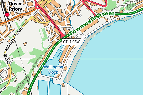 CT17 9BW map - OS VectorMap District (Ordnance Survey)