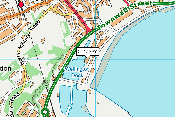 CT17 9BY map - OS VectorMap District (Ordnance Survey)