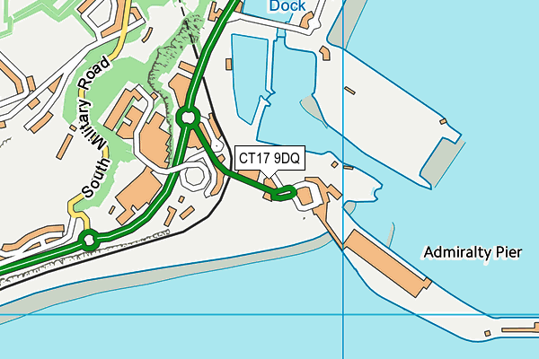 CT17 9DQ map - OS VectorMap District (Ordnance Survey)