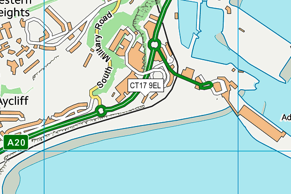 CT17 9EL map - OS VectorMap District (Ordnance Survey)