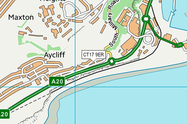 CT17 9ER map - OS VectorMap District (Ordnance Survey)