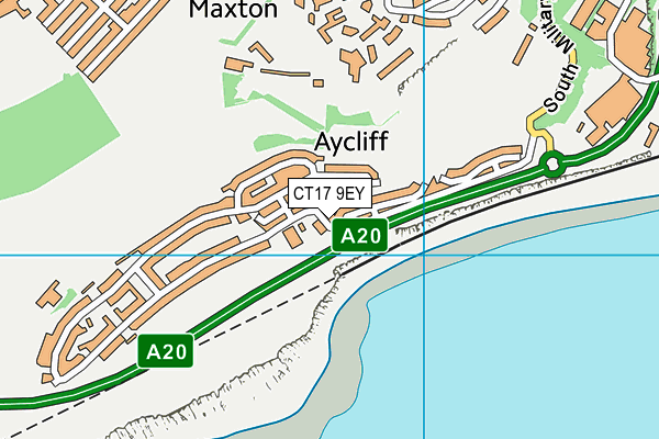 CT17 9EY map - OS VectorMap District (Ordnance Survey)