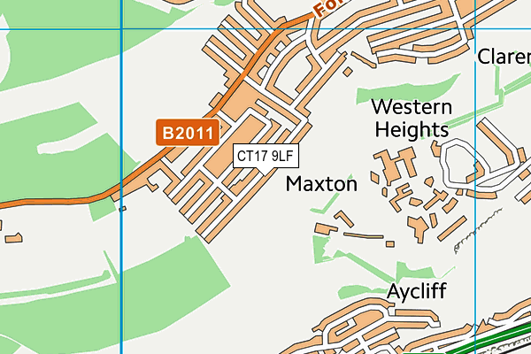 CT17 9LF map - OS VectorMap District (Ordnance Survey)