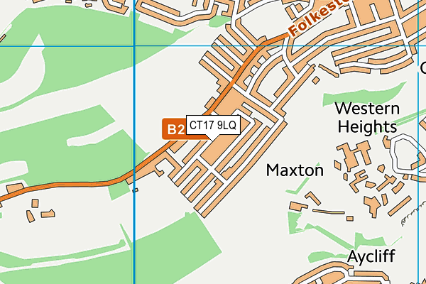 CT17 9LQ map - OS VectorMap District (Ordnance Survey)