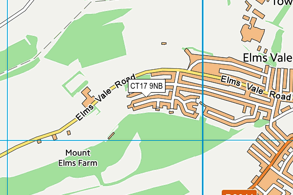 CT17 9NB map - OS VectorMap District (Ordnance Survey)