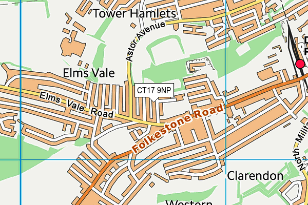 Vale View Community School map (CT17 9NP) - OS VectorMap District (Ordnance Survey)