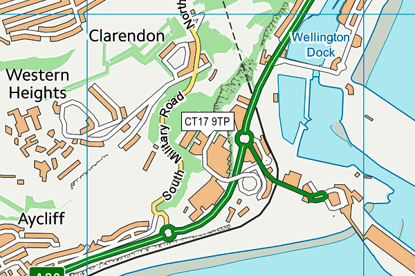 CT17 9TP map - OS VectorMap District (Ordnance Survey)