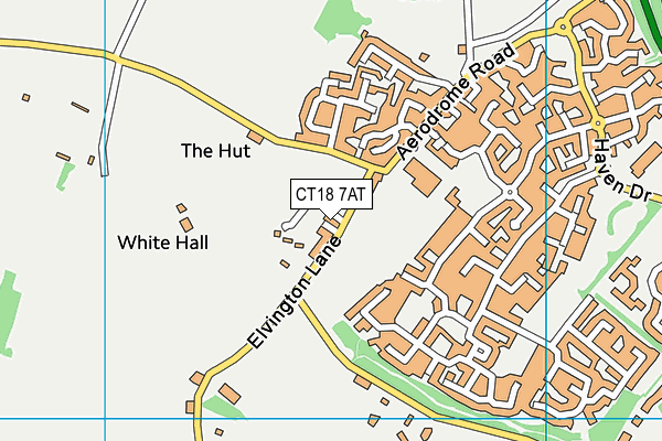 CT18 7AT map - OS VectorMap District (Ordnance Survey)