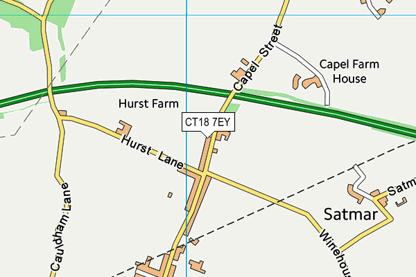 CT18 7EY map - OS VectorMap District (Ordnance Survey)