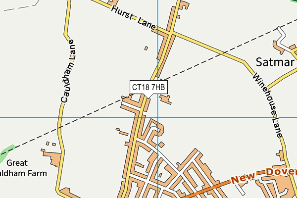 Capel-le-Ferne Primary School map (CT18 7HB) - OS VectorMap District (Ordnance Survey)