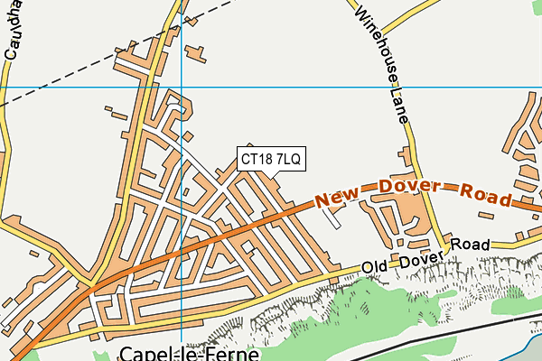 CT18 7LQ map - OS VectorMap District (Ordnance Survey)