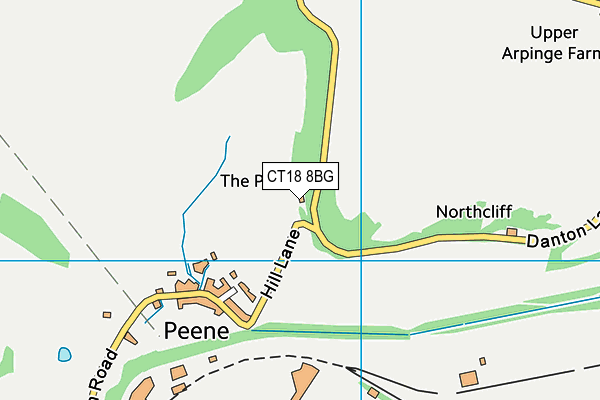 CT18 8BG map - OS VectorMap District (Ordnance Survey)