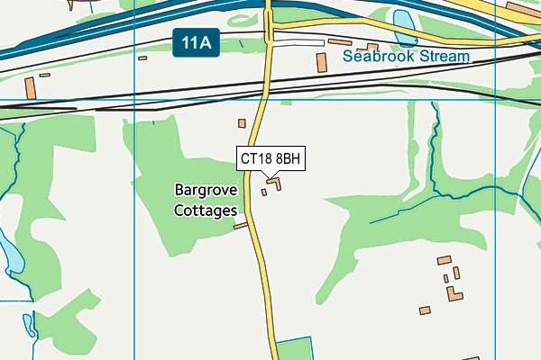 Folkestone Rugby Club map (CT18 8BH) - OS VectorMap District (Ordnance Survey)