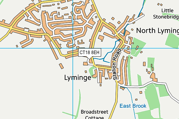 CT18 8EH map - OS VectorMap District (Ordnance Survey)