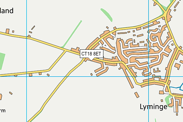 CT18 8ET map - OS VectorMap District (Ordnance Survey)