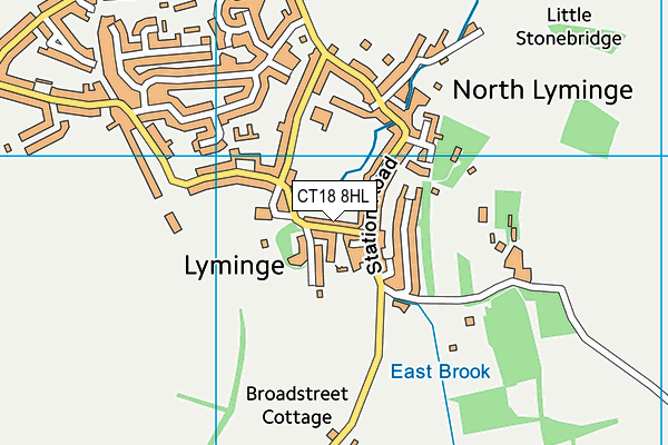 CT18 8HL map - OS VectorMap District (Ordnance Survey)