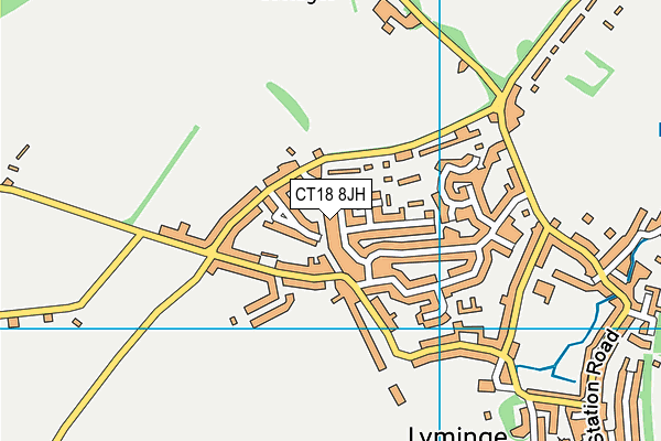 CT18 8JH map - OS VectorMap District (Ordnance Survey)
