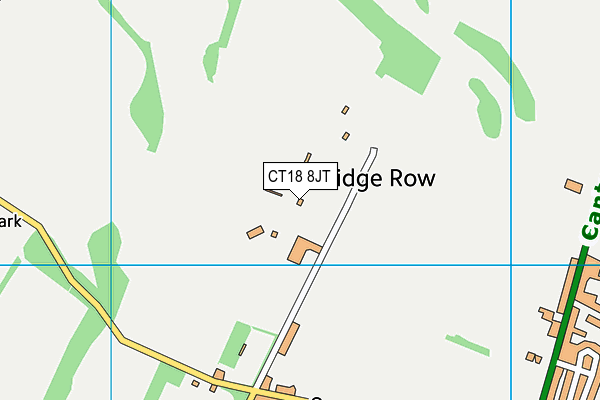 CT18 8JT map - OS VectorMap District (Ordnance Survey)