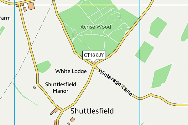 CT18 8JY map - OS VectorMap District (Ordnance Survey)