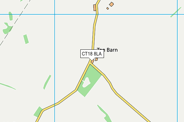 CT18 8LA map - OS VectorMap District (Ordnance Survey)