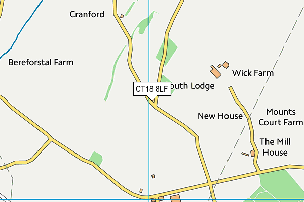 CT18 8LF map - OS VectorMap District (Ordnance Survey)