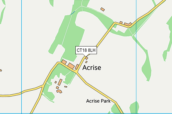 CT18 8LH map - OS VectorMap District (Ordnance Survey)