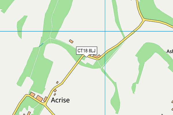 CT18 8LJ map - OS VectorMap District (Ordnance Survey)