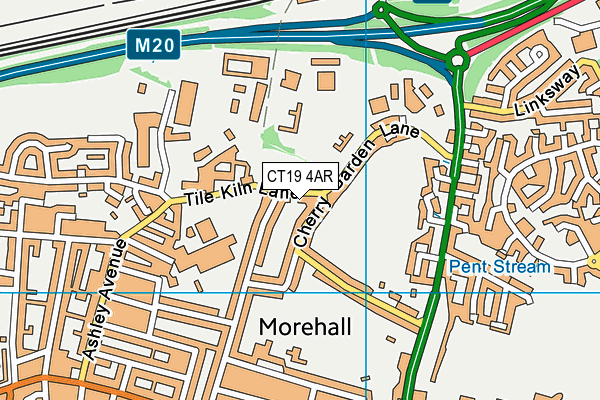 CT19 4AR map - OS VectorMap District (Ordnance Survey)