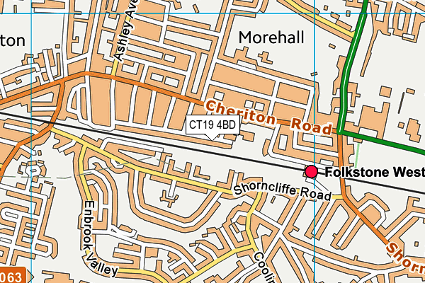 CT19 4BD map - OS VectorMap District (Ordnance Survey)