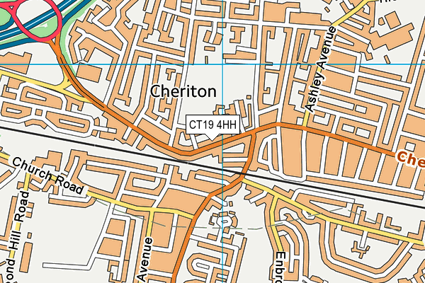 CT19 4HH map - OS VectorMap District (Ordnance Survey)