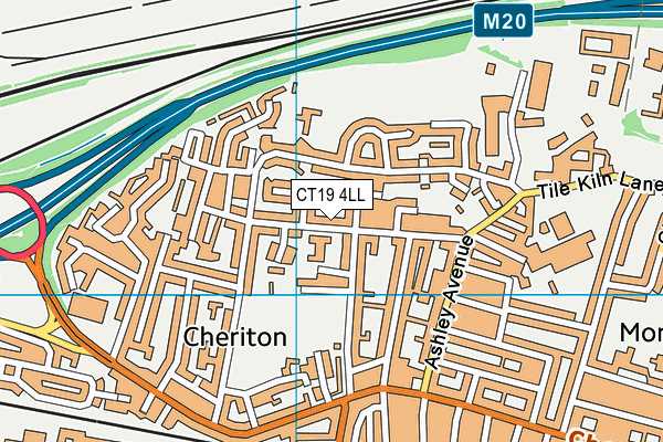 CT19 4LL map - OS VectorMap District (Ordnance Survey)