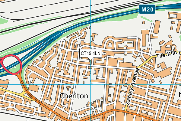 CT19 4LN map - OS VectorMap District (Ordnance Survey)