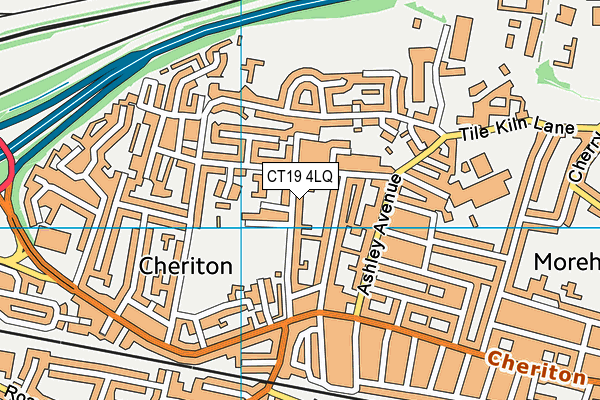 CT19 4LQ map - OS VectorMap District (Ordnance Survey)